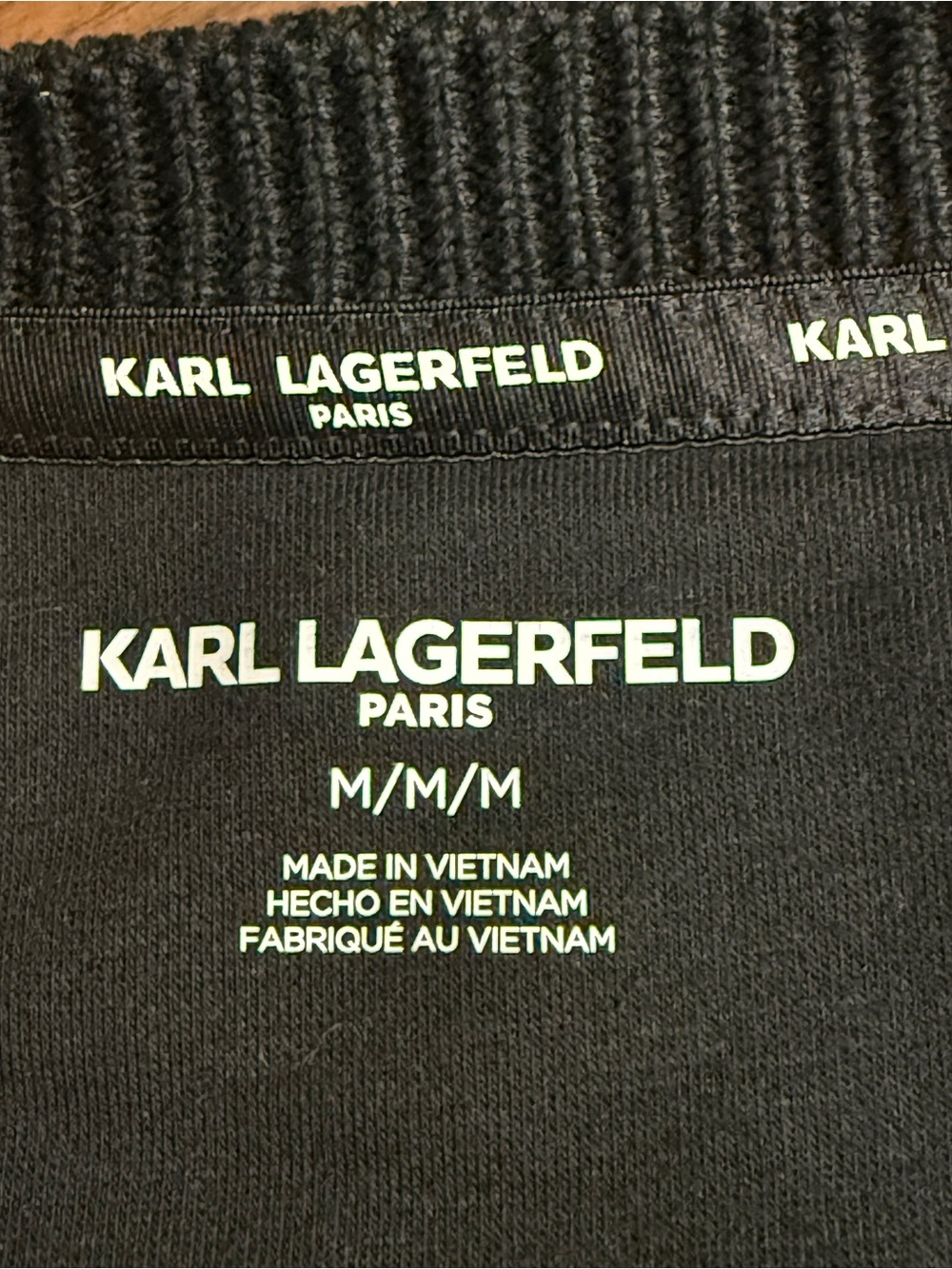NWT Karl Lagerfeld Paris Rhinestone Eiffel Tower Sweatshirt Black M Oversized - Picture 7 of 12